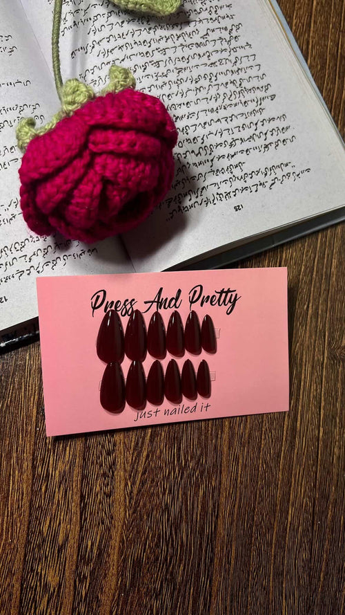 Cherry Red Nails | Long