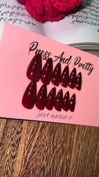 Cherry Red Nails | Long