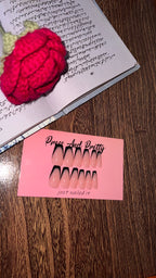 Black French Press-On Nails