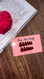 Cherry Red Nails | Short Almond