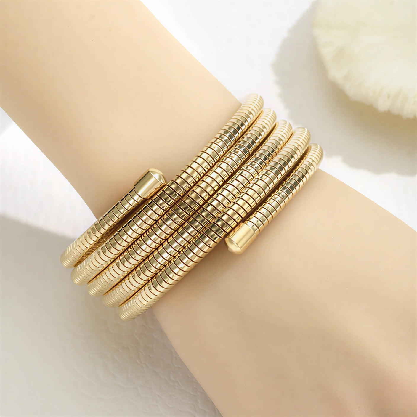 Gold Coil Bracelet