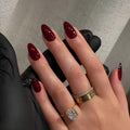 Cherry Red Nails | Short Almond