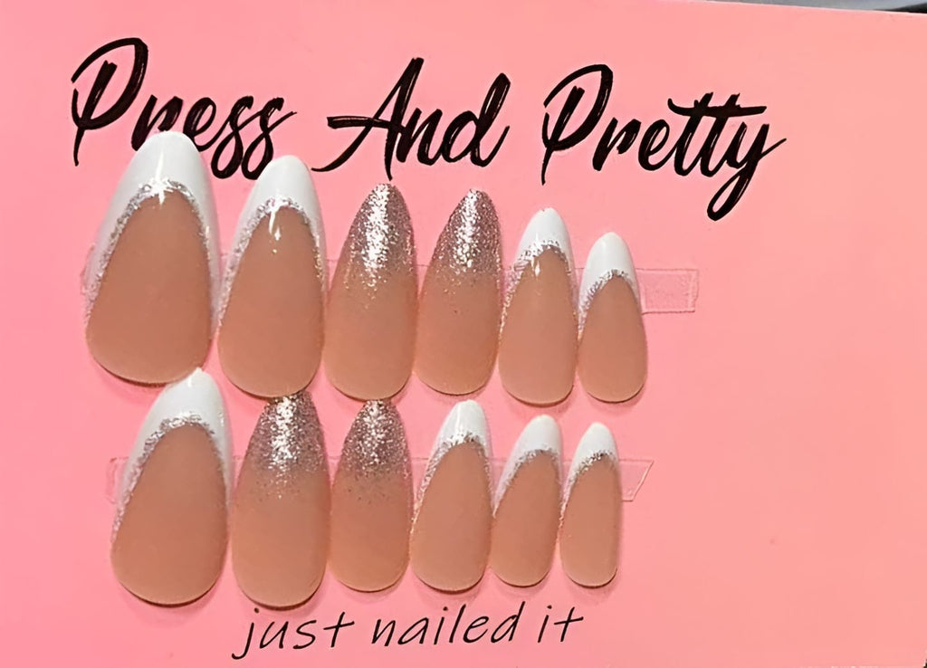 Glitter French Nails